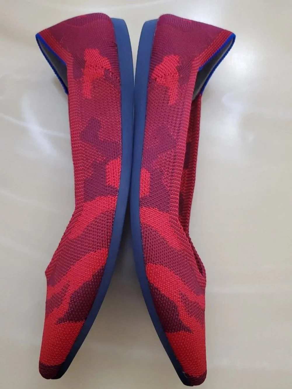 Rothy's The Point In Red Camo Slip On Women's Flats Size 8